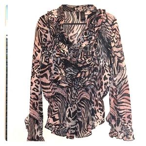 Cheetah/Tiger Print Blouse